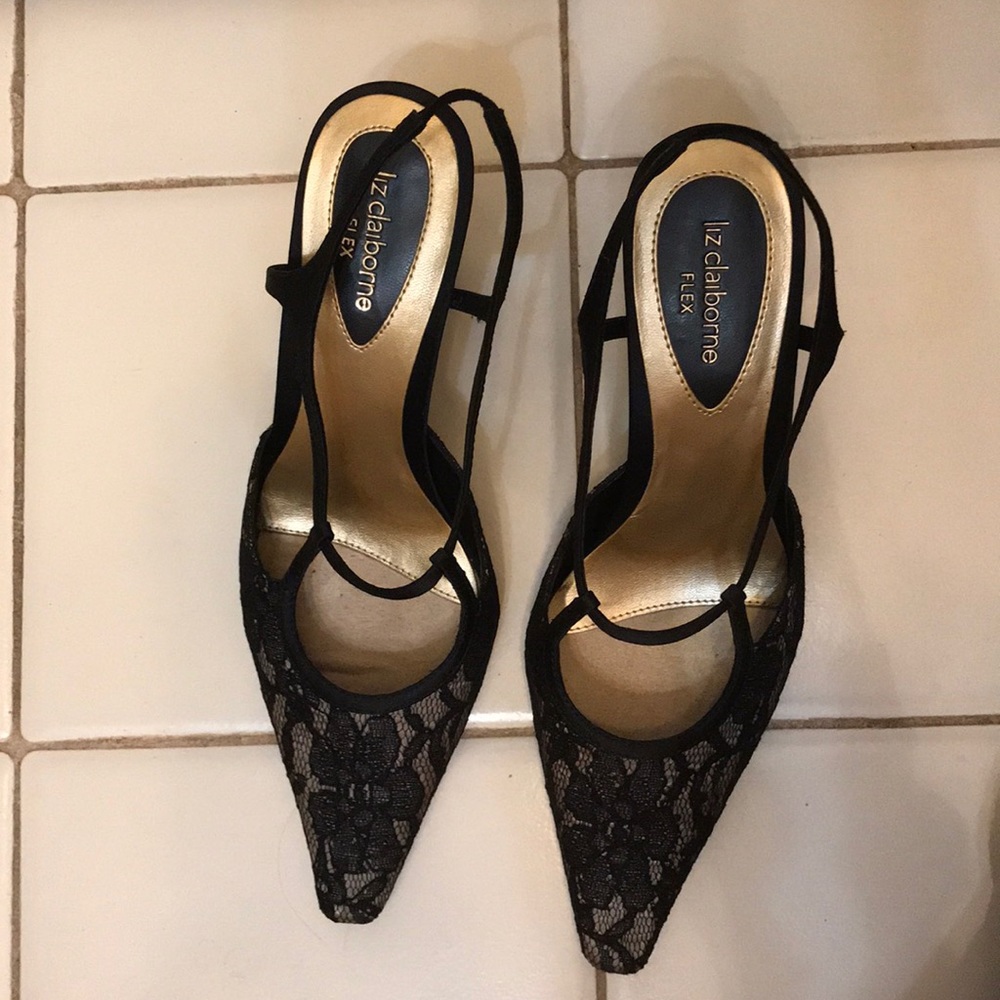 Liz Claiborne Flex Pointy Slingback Heels